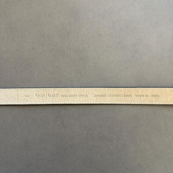 Blue crocodile leather belt with chrome silver buckle/hardware - Picture 3 of 3